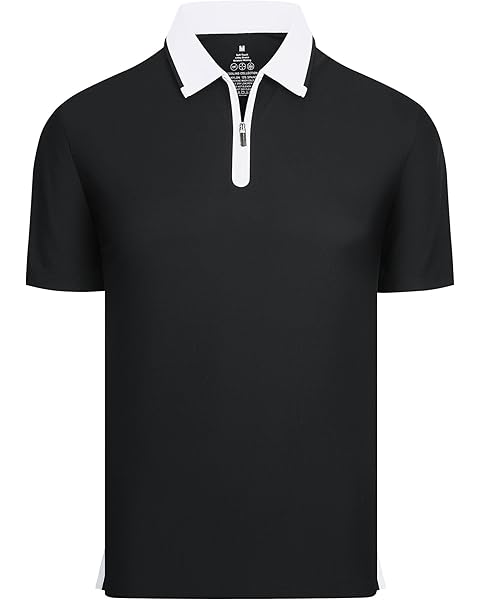 Polo Shirts for Men: Quick Dry Moisture Wicking High Elasticity Convenient Slim Fit Polo Runs Small Order One Size Up