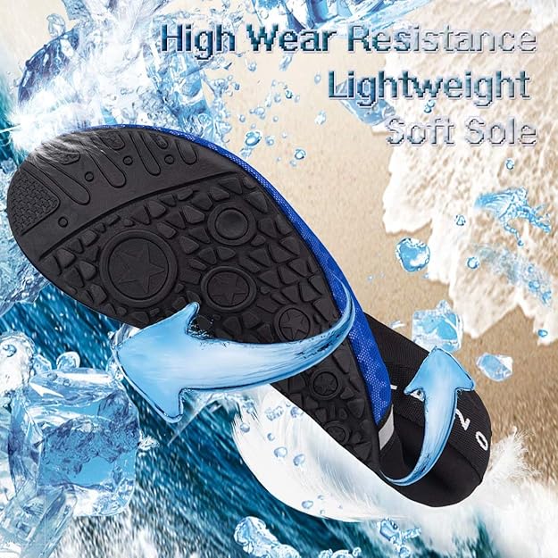 YALOX Water Shoes Women's Men's Outdoor Beach Swimming Aqua Socks Quick-Dry Barefoot Shoes Surfing Yoga Pool Exercise