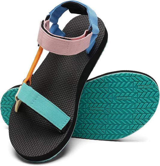 WateLves Womens-Sport-Sandals Hiking Sandals with-Arch-Support Webbing-Outdoor-Beach-Water-Sandals for Travel-Walking-Trekking-