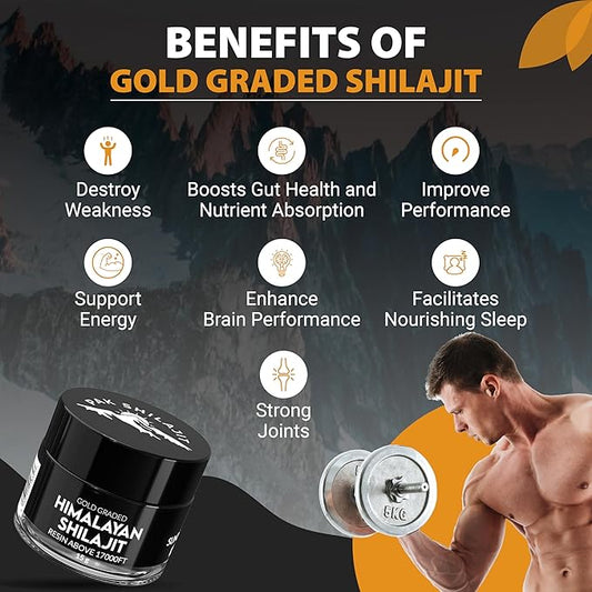 Pure Himalayan Shilajit Resin 45 Days Sun Dried & Gold Graded Shilajit Above